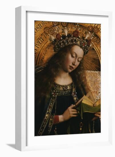 The Virgin- Ghent Altarpiece-Jan van Eyck-Framed Giclee Print