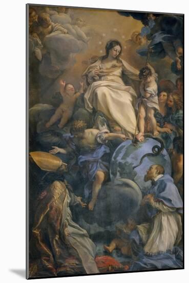 The Virgin in Glory Between Saint Francis of Sales and Saint Thomas of Villanova-Carlo Maratti-Mounted Giclee Print