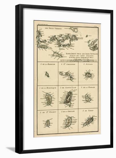 The Virgin Islands, from 'Atlas De Toutes Les Parties Connues Du Globe Terrestre' by Guillaume…-Charles Marie Rigobert Bonne-Framed Giclee Print