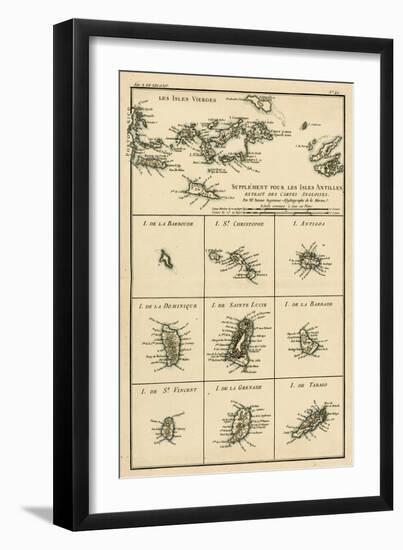 The Virgin Islands, from 'Atlas De Toutes Les Parties Connues Du Globe Terrestre' by Guillaume…-Charles Marie Rigobert Bonne-Framed Giclee Print