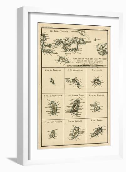 The Virgin Islands, from 'Atlas De Toutes Les Parties Connues Du Globe Terrestre' by Guillaume…-Charles Marie Rigobert Bonne-Framed Giclee Print