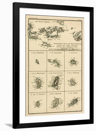 The Virgin Islands, from 'Atlas De Toutes Les Parties Connues Du Globe Terrestre' by Guillaume…-Charles Marie Rigobert Bonne-Framed Giclee Print