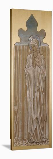 The Virgin Mary: a Cartoon for Stained Glass at Ashton-Under-Lyne, Lancashire-Edward Burne-Jones-Stretched Canvas