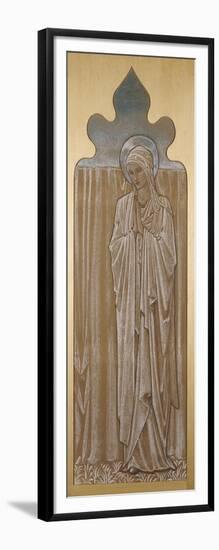 The Virgin Mary: a Cartoon for Stained Glass at Ashton-Under-Lyne, Lancashire-Edward Burne-Jones-Framed Giclee Print