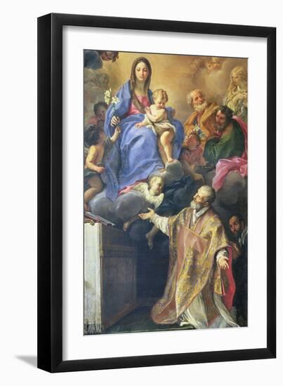 The Virgin Mary Appearing to St. Philip Neri-Carlo Maratti-Framed Giclee Print