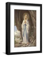 The Virgin Mary as Supposedly Seen by Bernadette, a Highly Romanticised Italian Depiction-null-Framed Photographic Print