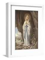 The Virgin Mary as Supposedly Seen by Bernadette, a Highly Romanticised Italian Depiction-null-Framed Photographic Print