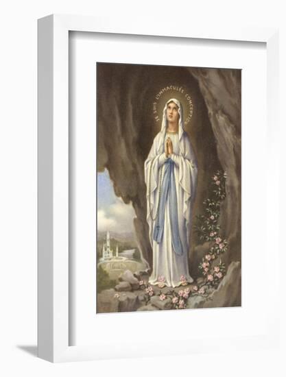 The Virgin Mary as Supposedly Seen by Bernadette, a Highly Romanticised Italian Depiction-null-Framed Photographic Print