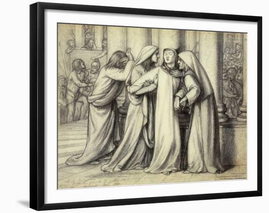 The Virgin Mary being Comforted-Dante Gabriel Rossetti-Framed Giclee Print