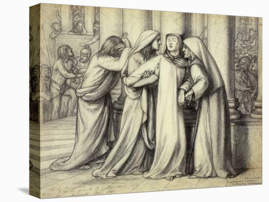 The Virgin Mary being Comforted-Dante Gabriel Rossetti-Stretched Canvas