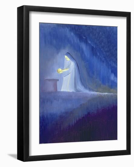 The Virgin Mary Cared for Her Child Jesus with Simplicity and Joy, 1997-Elizabeth Wang-Framed Giclee Print