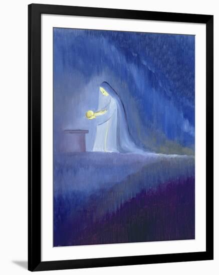 The Virgin Mary Cared for Her Child Jesus with Simplicity and Joy, 1997-Elizabeth Wang-Framed Giclee Print