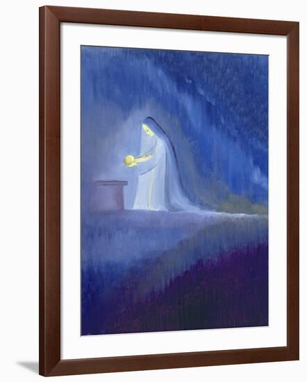 The Virgin Mary Cared for Her Child Jesus with Simplicity and Joy, 1997-Elizabeth Wang-Framed Giclee Print
