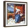 The Virgin Mary, Detail from the Annunciation-null-Framed Giclee Print