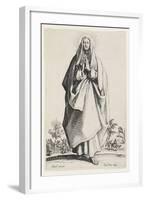 The Virgin Mary from Les Grands Apôtres (The Large Apostles), 1631 (Etching)-Jacques Callot-Framed Giclee Print