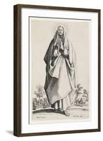The Virgin Mary from Les Grands Apôtres (The Large Apostles), 1631 (Etching)-Jacques Callot-Framed Giclee Print