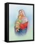 The Virgin Mary Holding Baby Jesus-Christo Monti-Framed Stretched Canvas