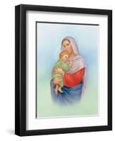 The Virgin Mary Holding Baby Jesus-Christo Monti-Framed Premium Giclee Print