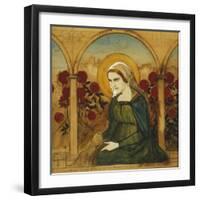 The Virgin Mary in the Rosegarden; Jungfru Maria I Rosengard-Albert Edelfelt-Framed Giclee Print