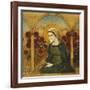 The Virgin Mary in the Rosegarden; Jungfru Maria I Rosengard-Albert Edelfelt-Framed Giclee Print