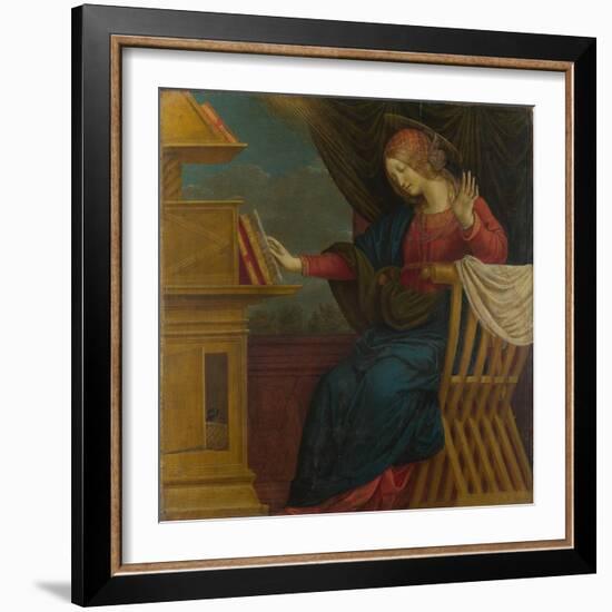 The Virgin Mary (Panel from an Altarpiece: the Annunciatio), before 1511-Gaudenzio Ferrari-Framed Giclee Print