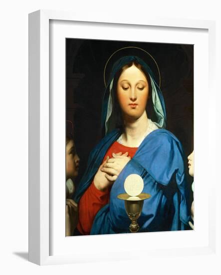 The Virgin Mary Prays to the Host, 1866-Jean-Auguste-Dominique Ingres-Framed Giclee Print