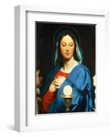 The Virgin Mary Prays to the Host, 1866-Jean-Auguste-Dominique Ingres-Framed Giclee Print