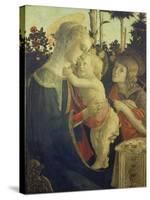 The Virgin Mary with Infant Christ and John-Sandro Botticelli-Stretched Canvas