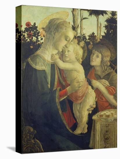 The Virgin Mary with Infant Christ and John-Sandro Botticelli-Stretched Canvas