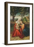 The Virgin Mary with Saint Anne Holding the Infant Jesus-Lucas Cranach the Elder-Framed Giclee Print