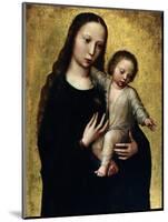 The Virgin Mary with the Child Jesus in a Shirt-Ambrosius Benson-Mounted Giclee Print