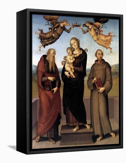 The Virgin of Loretto with Saint Jerome and Saint Francis, 1507-15-Pietro Perugino-Framed Stretched Canvas