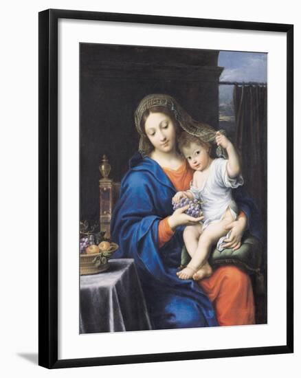 The Virgin of the Grapes, 1640-50-Pierre Mignard-Framed Giclee Print