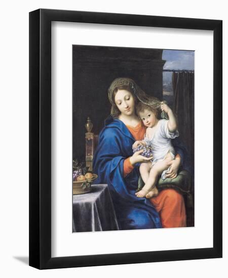 The Virgin of the Grapes, 1640-50-Pierre Mignard-Framed Premium Giclee Print