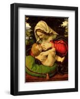 The Virgin of the Green Cushion, 1507-10-Andrea Solario-Framed Giclee Print