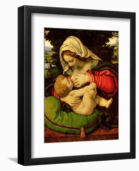 The Virgin of the Green Cushion, 1507-10-Andrea Solario-Framed Giclee Print