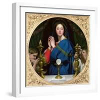 The Virgin of the Host, 1854-Jean-Auguste-Dominique Ingres-Framed Giclee Print