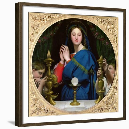 The Virgin of the Host, 1854-Jean-Auguste-Dominique Ingres-Framed Giclee Print