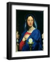 The Virgin of the Host, 1866-Jean-Auguste-Dominique Ingres-Framed Giclee Print