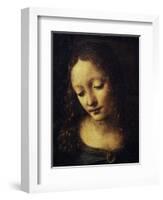 The Virgin of the Rocks Detail of Virgin-Leonardo da Vinci-Framed Giclee Print