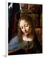 The Virgin of the Rocks (The Virgin with the Infant Saint John Adoring the Infant Christ )-Leonardo da Vinci-Framed Giclee Print