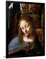 The Virgin of the Rocks (The Virgin with the Infant Saint John Adoring the Infant Christ )-Leonardo da Vinci-Framed Giclee Print