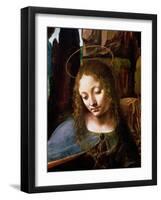 The Virgin of the Rocks (The Virgin with the Infant Saint John Adoring the Infant Christ )-Leonardo da Vinci-Framed Giclee Print