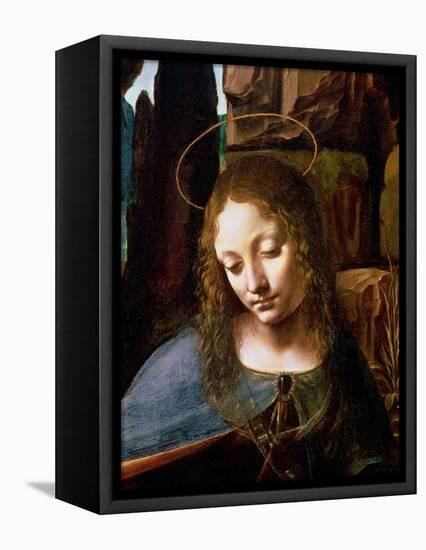 The Virgin of the Rocks (The Virgin with the Infant Saint John Adoring the Infant Christ )-Leonardo da Vinci-Framed Stretched Canvas