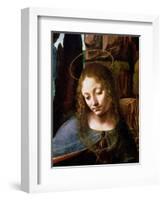 The Virgin of the Rocks (The Virgin with the Infant Saint John Adoring the Infant Christ )-Leonardo da Vinci-Framed Giclee Print