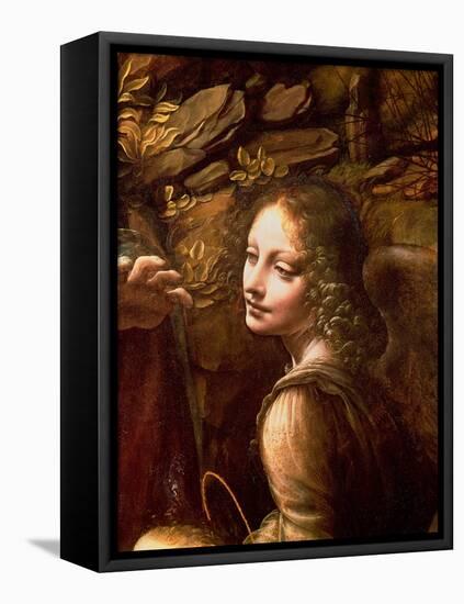 The Virgin of the Rocks (The Virgin with the Infant St. John Adoring the Infant Christ)-Leonardo da Vinci-Framed Stretched Canvas