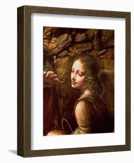 The Virgin of the Rocks (The Virgin with the Infant St. John Adoring the Infant Christ)-Leonardo da Vinci-Framed Premium Giclee Print