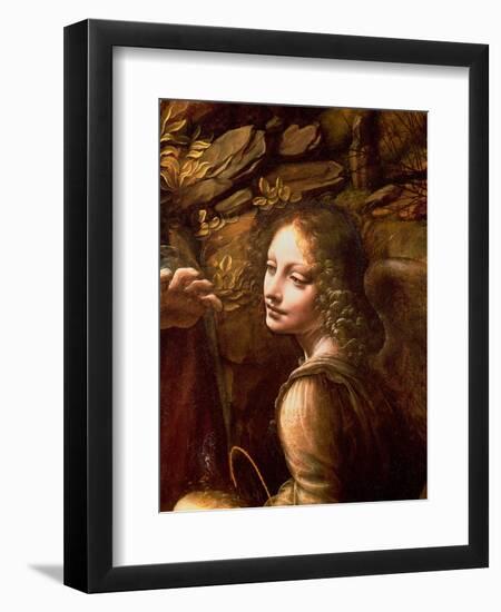 The Virgin of the Rocks (The Virgin with the Infant St. John Adoring the Infant Christ)-Leonardo da Vinci-Framed Premium Giclee Print
