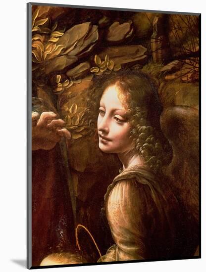 The Virgin of the Rocks (The Virgin with the Infant St. John Adoring the Infant Christ)-Leonardo da Vinci-Mounted Premium Giclee Print