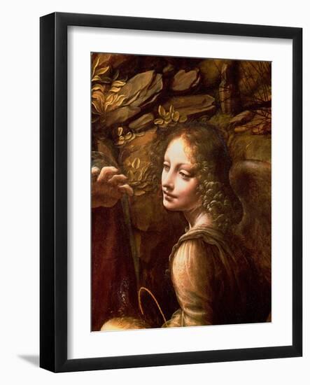 The Virgin of the Rocks (The Virgin with the Infant St. John Adoring the Infant Christ)-Leonardo da Vinci-Framed Premium Giclee Print